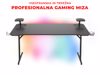 Fotografija izdelka GENESIS HOLM 510 RGB gaming miza, profesionalna, ergonomska, RGB LED osvetlitev, stojala za zvočnike, nosilci za pijačo / gamepad / slušalke, 3x USB Type-A vhod, brezžični polnilec, karbon stil, črna