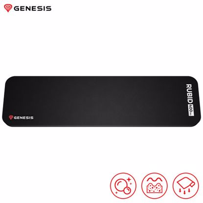 Fotografija izdelka GENESIS RUBID 400 TKL podloga za zapestja, ergonomska, mehka pena, protizdrsna, 360 x 95 mm, črna