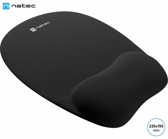 Fotografija izdelka Natec CHIPMUNK podloga za miško, ergonomska, spominska pena, 235x195mm, črna