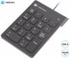 Fotografija izdelka Natec GOBY 2 številčna / numerična tipkovnica, numpad, membranska, 18 tipk, kompaktne dimenzije, Plug&Play, USB Type-A, 150cm kabel, črna