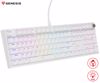 Fotografija izdelka GENESIS THOR 404 gaming mehanska tipkovnica, žična, RGB LED osvetlitev, Hot-Swap tehnologija, Anti-Ghosting, Outemu Peach Silent V3 stikala, spomin, programska oprema, Plug & Play, F1-F12, bela