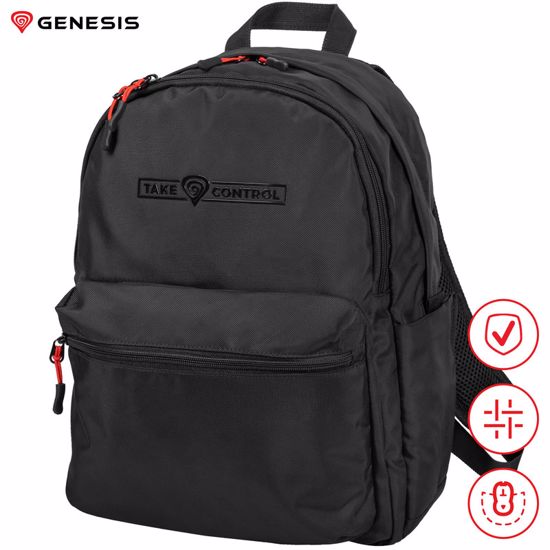 Fotografija izdelka GENESIS PALLAD 200 univerzalni 2v1 nahrbtnik, za prenosnike do 14.1", 19L, potovalni / gaming, nastavljiv, trpežen, 6 žepov, prilagodljiv, odporen, črn