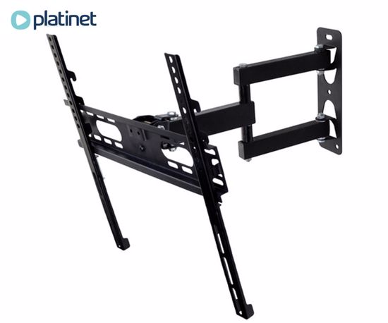 Fotografija izdelka PLATINET OMEGA OUTV400FM2 nosilec / roka za TV sprejemnik, 22"-65", naklon +15°, vrtenje +90°/-90°, do 45kg, VESA standard do 400x400, jeklo, črn