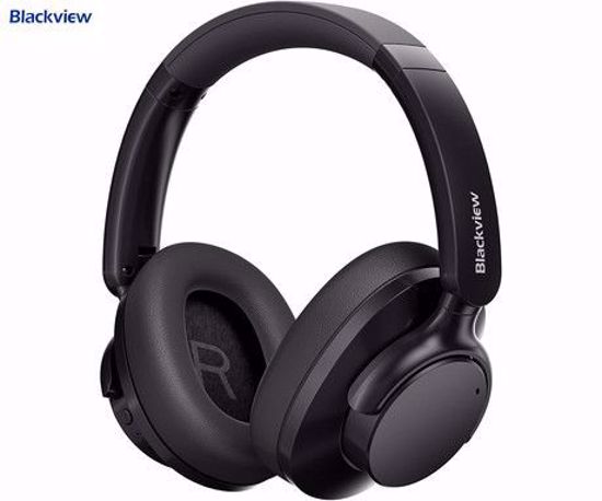 Fotografija izdelka Blackview FITBUDS H1 brezžične naglavne slušalke, Bluetooth 5.4, 3D Stereo, Hybrid ANC & ENC, klicanje, mikrofon, polnilna baterija, do 65 ur, zložljive, USB Type-C, črne (Nimbus Black)