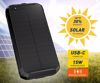 Fotografija izdelka PLATINET PMPB10SPW15 SOLAR powerbank polnilna baterija, 15W, 10.000mAh, 2x USB Type-A, 1x USB Type-C, solarno polnjenje, Qi brezžični polnilec, LED luč, črna