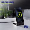 Fotografija izdelka ALLITY AWC-100-15W brezžični polnilec / stojalo, univerzalni, 15W brezžično polnjenje, Qi tehnologija, nastavljiv naklon, USB-C, priložen kabel, siv (Graphite)