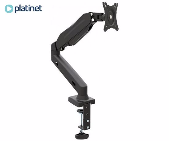 Fotografija izdelka PLATINET OMEGA OUPC12S nosilec / roka za monitor, 13"-27", naklon +90°/-90°, vrtenje +180°/-180°, do 6.5kg, VESA standard do 100x100, prostor za napeljavo kablov, jeklo, črn