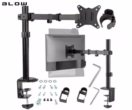 Fotografija izdelka BLOW 76-875 nosilec za TV ali monitor do 32" (81cm), 180° rotacija, 45° nagib, do 8 kg, VESA standard do 100x100mm, jeklo
