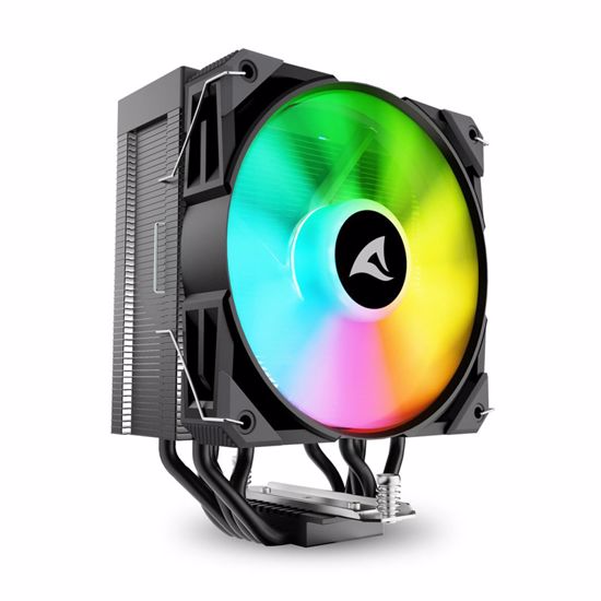 Fotografija izdelka SHARKOON CPU A50 RGB BLACK AIR COOLER 120mm PWM 230W procesorski hladilnik