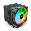 Fotografija izdelka SHARKOON CPU A60 RGB BLACK AIR COOLER 2x120mm PWM 260W procesorski hladilnik