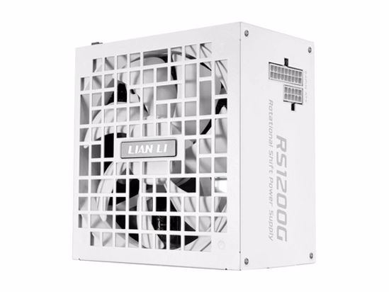 Fotografija izdelka Napajalnik ATX Lian Li RS 1200W, 80 PLUS Gold, 12V-2×6, HUB, Modularen, bel