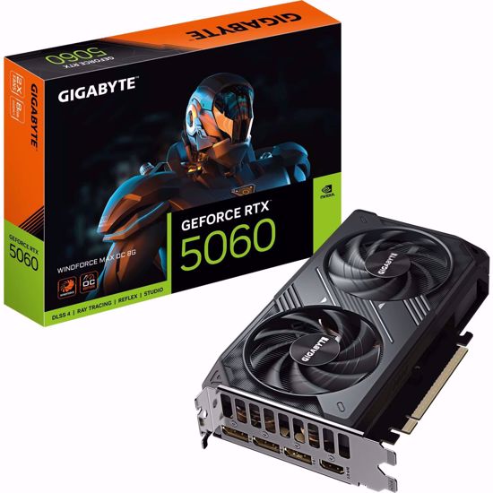 Fotografija izdelka GIGABYTE GeForce RTX 5060 WINDFORCE MAX OC 8G, Grafična kartica (DLSS 4, 3x DisplayPort, 1x HDMI 2.1)