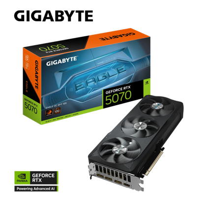 Fotografija izdelka Grafična kartica GIGABYTE GeForce RTX 5070 EAGLE OC SFF 12G, 12GB GDDR7, PCI-E 5.0