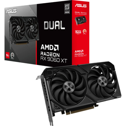 Fotografija izdelka Grafična kartica ASUS Dual Radeon RX 9060 XT OC, 16GB GDDR6, PCI-E 5.0 DUAL-RX9060XT-16G