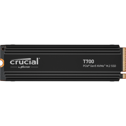 Fotografija izdelka Crucial T700 2TB PCIe Gen5 NVMe M.2 SSD s hlajenjem