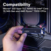 Fotografija izdelka Crucial T500 4TB PCIe Gen4 NVMe M.2 SSD s hladilnikom