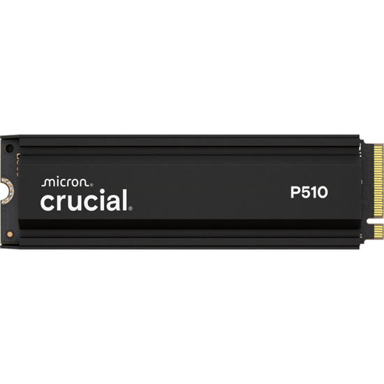 Fotografija izdelka Crucial P510 2TB PCIe Gen5 NVMe 2280 M.2 SSD s hladilnikom
