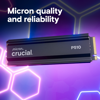 Fotografija izdelka Crucial P510 2TB PCIe Gen5 NVMe 2280 M.2 SSD s hladilnikom