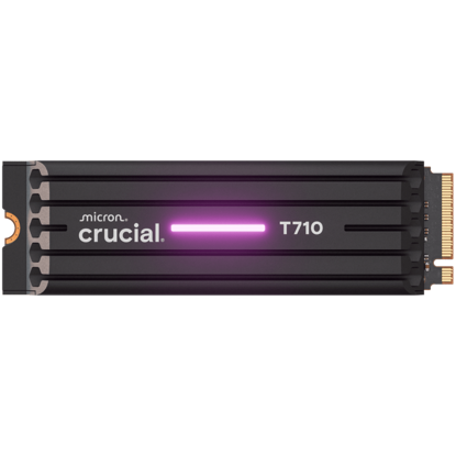 Fotografija izdelka Crucial T710 1TB PCIe Gen5 NVMe 2280 M.2 SSD s hlajenjem