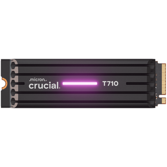 Fotografija izdelka Crucial T710 1TB PCIe Gen5 NVMe 2280 M.2 SSD s hlajenjem