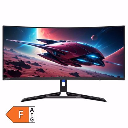 Fotografija izdelka LENOVO Legion R34w-30 86,36cm (34") UWQHD VA 180Hz DP/HDMI HDR10 Freesync zvočniki ukrivljen monitor