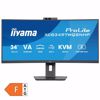 Fotografija izdelka IIYAMA ProLite XCB3497WQSNPH-B1 86,7cm (34") UWQHD VA 120Hz HDMI/DP/USB-C/RJ-45 kamera zvočniki ukrivljen monitor
