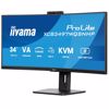 Fotografija izdelka IIYAMA ProLite XCB3497WQSNPH-B1 86,7cm (34") UWQHD VA 120Hz HDMI/DP/USB-C/RJ-45 kamera zvočniki ukrivljen monitor