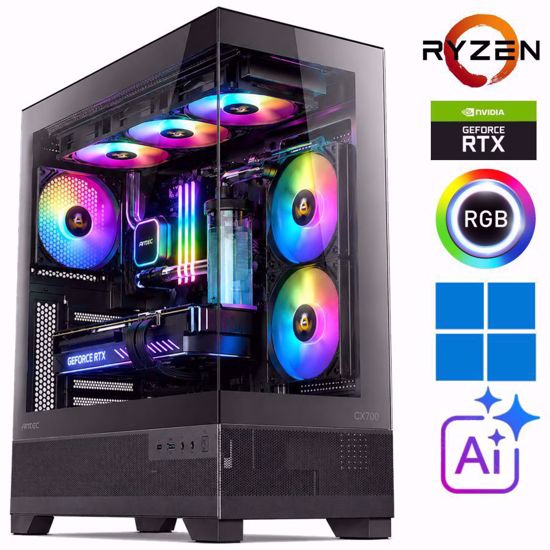 Fotografija izdelka @Gamer-II Ryzen7 7800X3D | 32GB DDR5 | SSD 2TB  NVMe | RTX 5070-12GB | Vodno hlajenje | Windows 11 | Gaming namizni