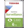 Fotografija izdelka Toshiba 6TB S300 Surveillance 3,5" SATA 6Gb/s 5400rpm 256MB HDD disk