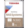 Fotografija izdelka Toshiba 8TB N300 NAS 3,5" SATA 6Gb/s 7200rpm 512MB HDD disk