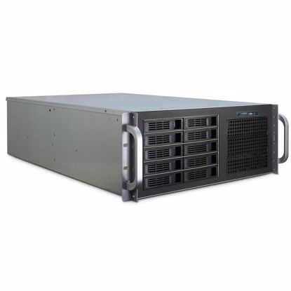 Fotografija izdelka INTER-TECH 4U-4410 4U 10xHDD rack industrijsko strežniško ohišje