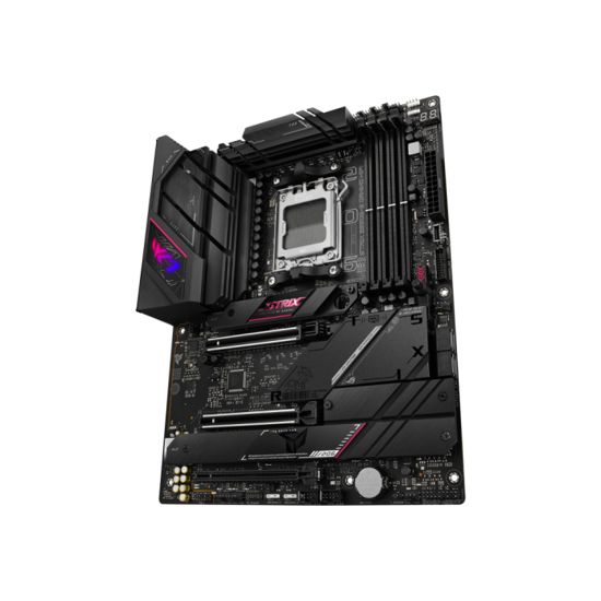 Fotografija izdelka ASUS ROG STRIX B650E-E GAMING WIFI, DDR5, SATA3, USB3.2Gen2x2, DP, 2.5GbE, Wi-Fi 6E, AM5 ATX