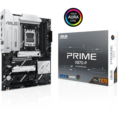 Fotografija izdelka ASUS PRIME X870-P, DDR5, SATA3, USB4, HDMI, 2.5GbE, AM5 ATX