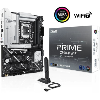 Fotografija izdelka ASUS PRIME Z890-P WIFI, DDR5, SATA3, USB4, DP, 2.5GbE, Wi-Fi 7, LGA1851 ATX