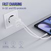 Fotografija izdelka ALLITY ATC-01 GaN polnilec, 30W, 1x USB-C, 1x USB-A, Power Delivery, Quick Charge, polnjenje / napajanje, univerzalna kompatibilnost, Plug&Play, tehnologija GaN, bel