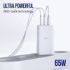 Fotografija izdelka ALLITY ATC-01 GaN polnilec, 65W, 2x USB-C, 1x USB-A, Power Delivery, Quick Charge, polnjenje / napajanje, univerzalna kompatibilnost, Plug&Play, tehnologija GaN, črn