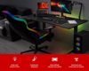 Fotografija izdelka GENESIS TRIT 660 RGB gaming / pisarniški stol, ergonomski, nastavljiva višina / naklon, zibanje, 2x blazina, 2D nasloni za roke, RGB LED osvetlitev, kolesa CareGLide™, tkanina, do 150kg, siv