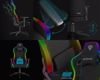 Fotografija izdelka GENESIS TRIT 660 RGB gaming / pisarniški stol, ergonomski, nastavljiva višina / naklon, zibanje, 2x blazina, 2D nasloni za roke, RGB LED osvetlitev, kolesa CareGLide™, tkanina, do 150kg, siv