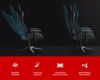 Fotografija izdelka GENESIS NITRO 660 gaming / pisarniški stol, ergonomski, nastavljiva višina / naklon, zibanje, 2x blazina, 2D nasloni za roke, kolesa CareGLide™, tkanina, do 150kg, črno siv
