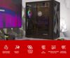 Fotografija izdelka GENESIS DIAXID 605 ARGB računalniško ohišje, Midi Tower, 4x ventilator, AIO LC do 420mm, GPU do 351mm, CPU Cooler do 168mm, MESH plošča, kaljeno steklo, ARGB LED osvetlitev, 420x217x466mm, črno