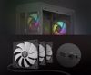 Fotografija izdelka GENESIS OXAL 120 ARGB 3-PACK ventilatorji za računalnik / ohišje, univerzalni, 120mm velikost, do 1450 RPM, ultra tiho delovanje, blazinice proti vibracijam, ARGB LED osvetlitev, 3-PIN konektor, črni