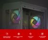 Fotografija izdelka GENESIS OXAL 120 ARGB 3-PACK ventilatorji za računalnik / ohišje, univerzalni, 120mm velikost, do 1450 RPM, ultra tiho delovanje, blazinice proti vibracijam, ARGB LED osvetlitev, 3-PIN konektor, črni