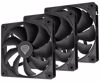Fotografija izdelka GENESIS OXAL 120 3-PACK ventilatorji za računalnik / ohišje, univerzalni, 120mm velikost, do 1300 RPM, ultra tiho delovanje, blazinice proti vibracijam, 3-PIN konektor, črni