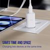 Fotografija izdelka ALLITY ATC-01 GaN polnilec, 45W, 1x USB-C, 1x USB-A, Power Delivery, Quick Charge, polnjenje / napajanje, univerzalna kompatibilnost, Plug&Play, tehnologija GaN, bel