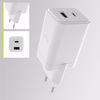 Fotografija izdelka ALLITY ATC-01 GaN polnilec, 45W, 1x USB-C, 1x USB-A, Power Delivery, Quick Charge, polnjenje / napajanje, univerzalna kompatibilnost, Plug&Play, tehnologija GaN, bel