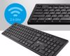 Fotografija izdelka Natec HERRING WIRELESS brezžična tipkovnica, membranska, profesionalna, USB 2.4GHz, CHICLET tiha stikala, nizek profil, 2x AAA baterija, 12 multimedijskih tipk, Windows / Android / Linux, črna