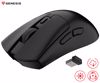 Fotografija izdelka GENESIS ZIRCON 880 brezžična miška, gaming / pisarniška, 12.000DPI, USB 2.4GHz / Bluetooth / USB Type-C, 6 gumbov, Kailh Optical stikala, baterija, spomin, programska oprema, stekleni drsniki, črna