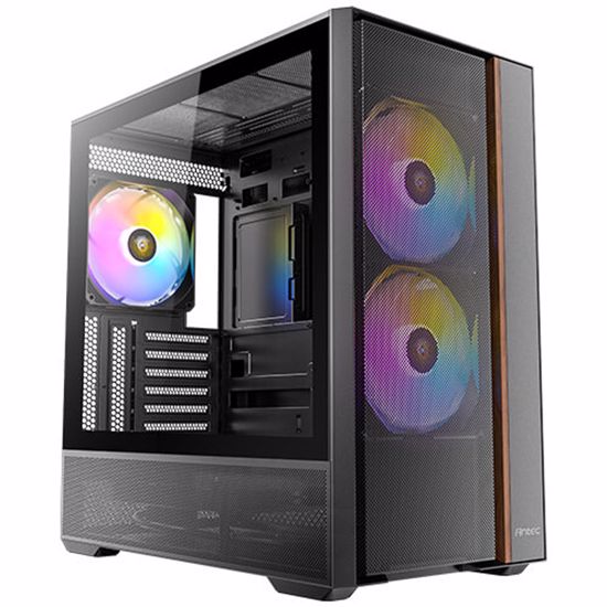 Fotografija izdelka ANTEC Flux Rear midi-ATX ARGB okno les črno/rjavo gaming ohišje