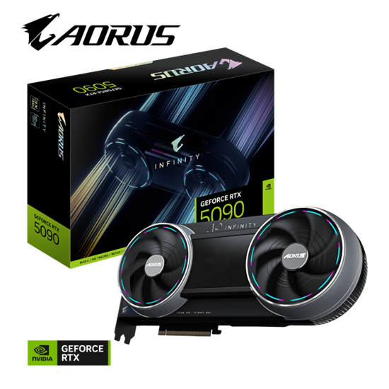Fotografija izdelka Grafična kartica GIGABYTE AORUS GeForce RTX 5090 INFINITY 32G, 32GB GDDR7, PCI-E 5.0