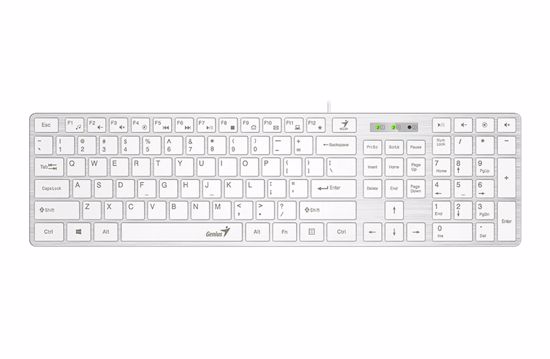 Fotografija izdelka Tipkovnica Genius Slimstar 126 USB bela